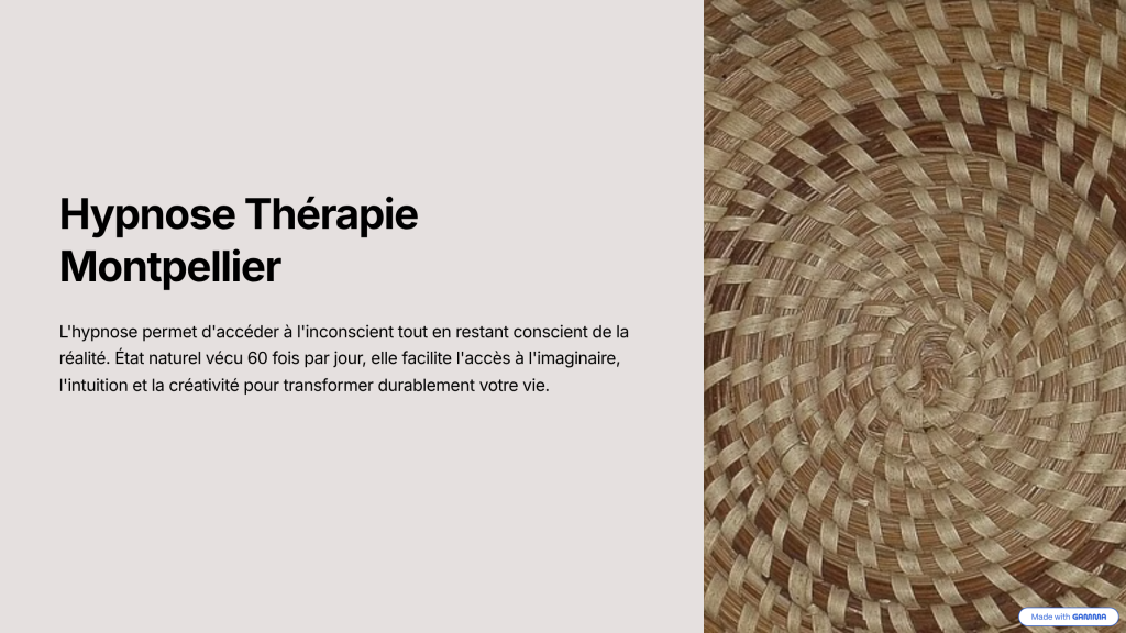 hypnose therapie montpellier