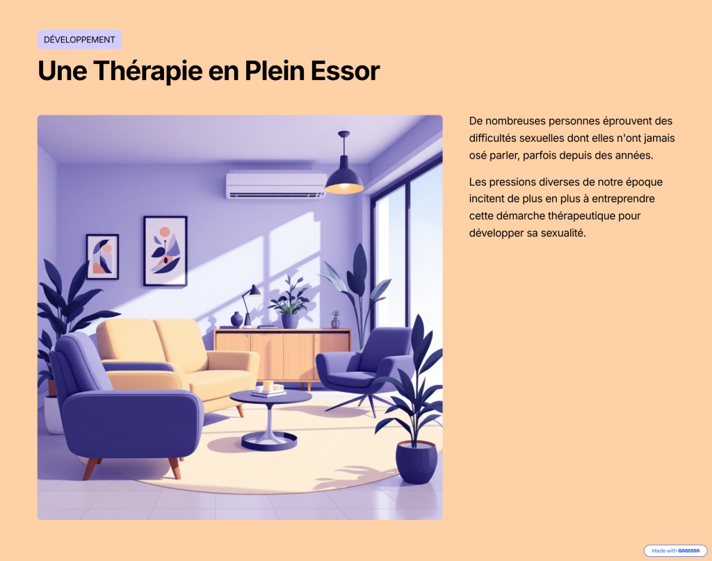 therapie en plein essor
demarche therapeutique developper sa sexualité