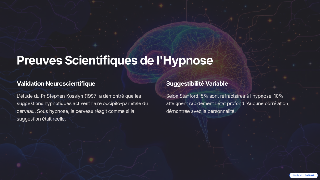preuves scientifique de l'hypnose