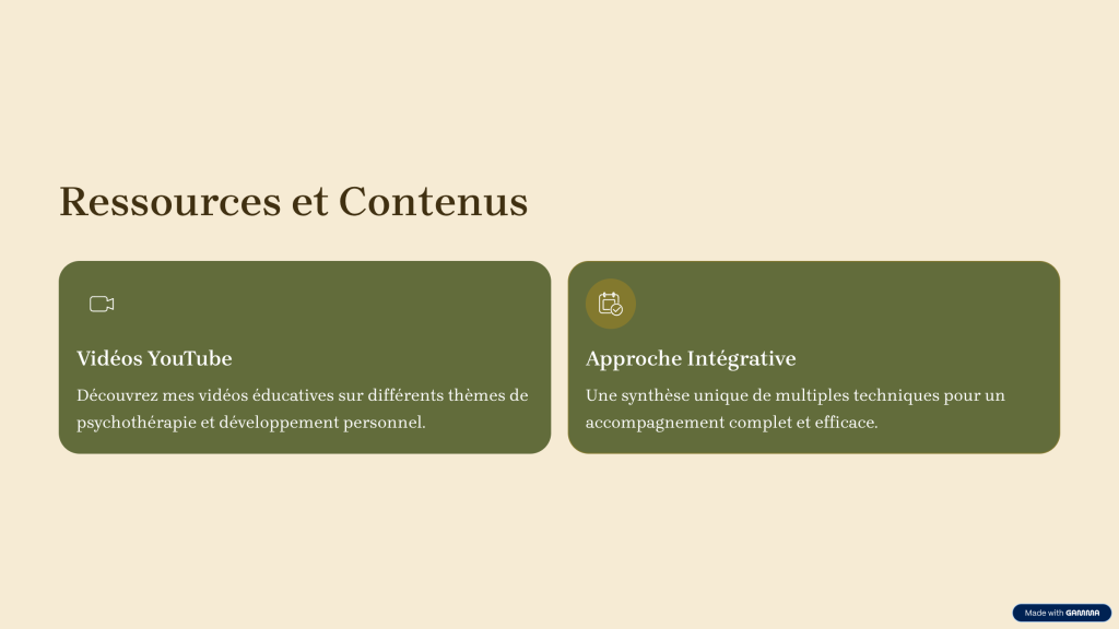 video you you tube et approche intégrative